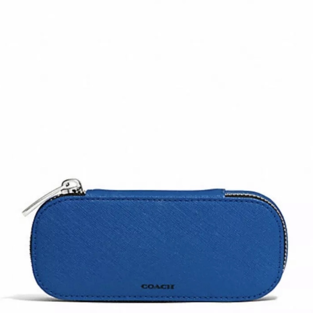 š SOLD š COACH BLUE LEXINGTON SAFFIANO LEATHER GLASSES CASE NWT - Picture 11 of 12